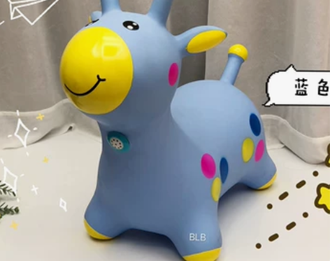哈哈球小鹿叮当宝宝坐骑儿童充气玩具骑马音乐...