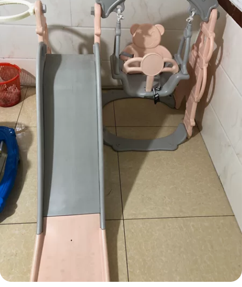 滑滑梯秋千组合，家里孩子不喜欢玩，零部件齐...