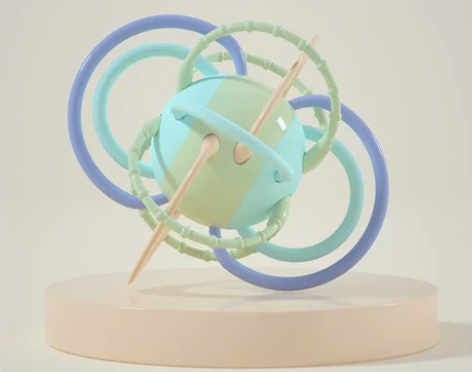 澳乐新生儿宝宝牙胶磨牙棒益智早教婴儿玩具抓...