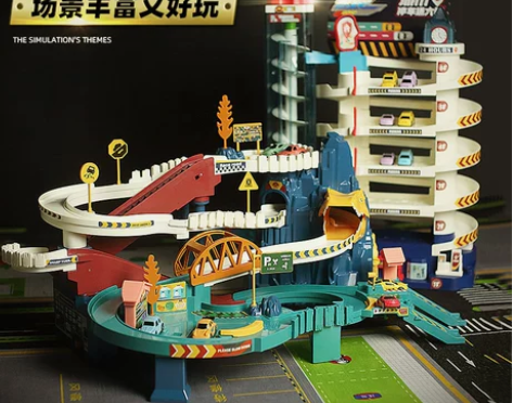 【天猫双12】小汽车轨道停车场大楼儿童玩具...