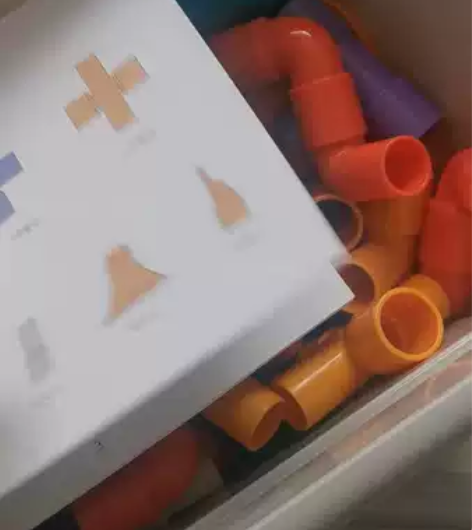 百变管道积木马卡龙色 几乎全新 颜色很漂亮...