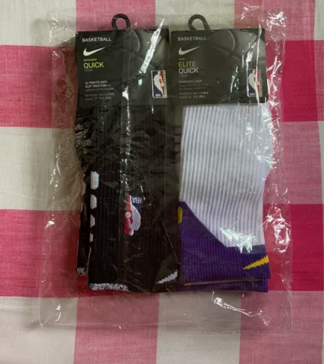 Nike篮球袜 NBA湖人配色 筒高：高筒...