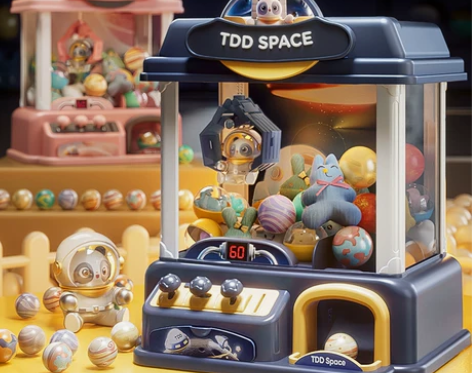 儿童抓娃娃机小型家用迷你夹公仔大号扭蛋机玩...