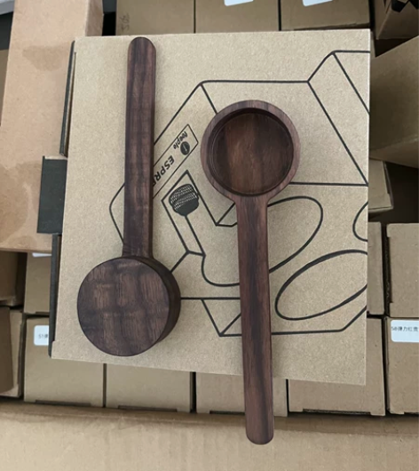 全新!咖啡豆量勺实木量勺咖啡粉量勺计量少8...