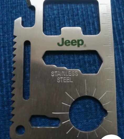 全新JEEP不锈钢多功能便携工具卡钢制随身...