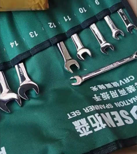 拓森两用扳手15件套装开口梅花镜面呆梅两用...