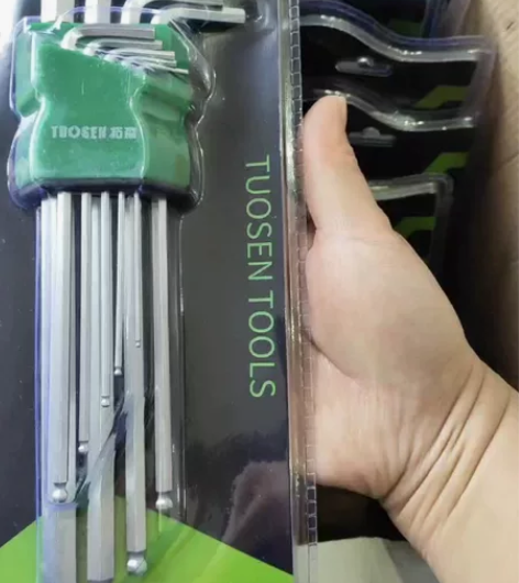 全新正品拓森工具加长内六角螺丝刀9件套球头...