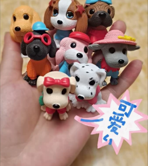 全新13.8元 8个 创意日系小狗狗摆件可...
