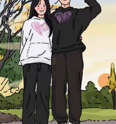 豆豆眼头像手绘头像定制ins风漫画人物真人...