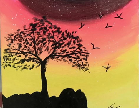 丙烯装饰画，手绘，自己动手画的。 感兴趣的...