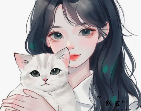 手绘水彩风 头像定制原创水晶风画师约稿漫画...