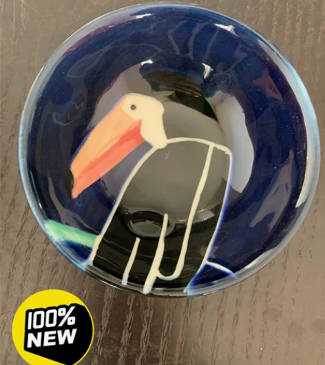 外贸出口吉祥鸟米饭碗汤碗蘸料碗 4个一套手...