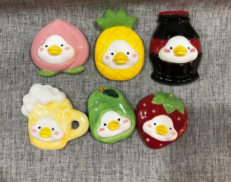 【冰箱贴】各类水果鸭冰箱贴 冰箱贴 手绘 ...