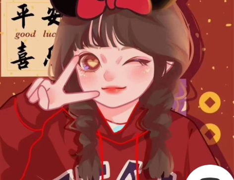 鸭鸭风手绘头像定制情侣宠物设计真人照片转动...