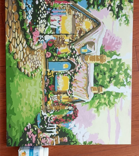 数字油画成品，超级大，我也不知道多大，不知...