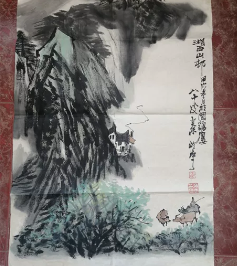 秦岭云软片山水包手绘70#45cm 感兴趣...