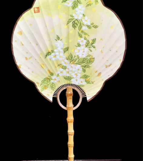 【完售欣赏】 【沐春?三】绿底琼花海棠团扇...