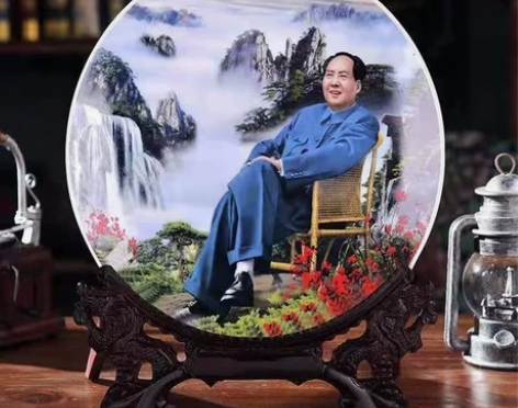 景德镇陶瓷摆件酒柜博古架装饰品坐盘新中式办...