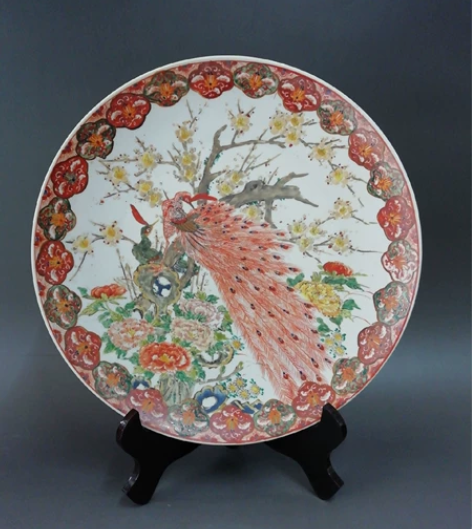 纯手绘，孔雀开屏盘子，全美品！ 感兴趣的话...