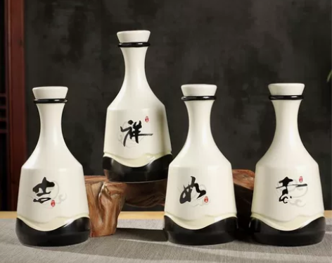 景德镇吉祥如意陶瓷酒瓶子空瓶装饰高档创意居...