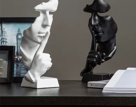 北欧轻奢沉默是金摆件创意现代简约家居客厅办...