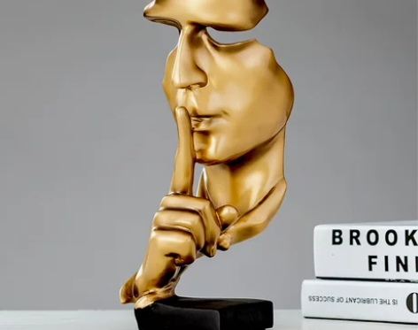 沉默是金客厅电视酒柜装饰品办公室摆件创意现...