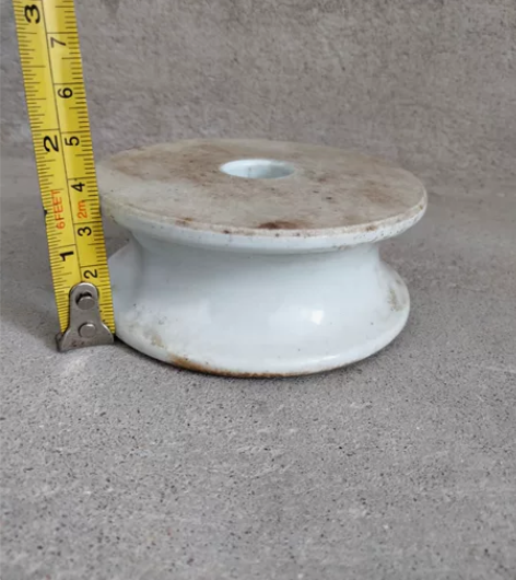 420晚清民国 老白瓷底座 收藏装饰创意无...