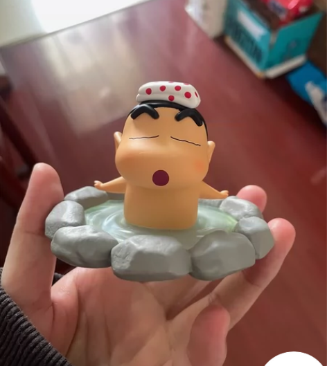 绝版蜡笔小新日常系列2泡温泉,有盒有卡,目...