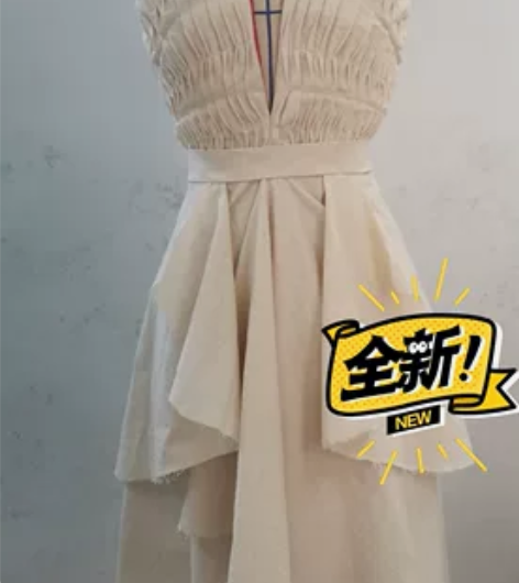 立裁礼服  服装设计    立体裁剪白胚布...