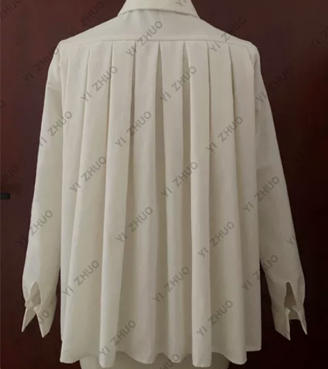 创意立裁白坯布女衬衫设计款白胚布上衣样衣成...