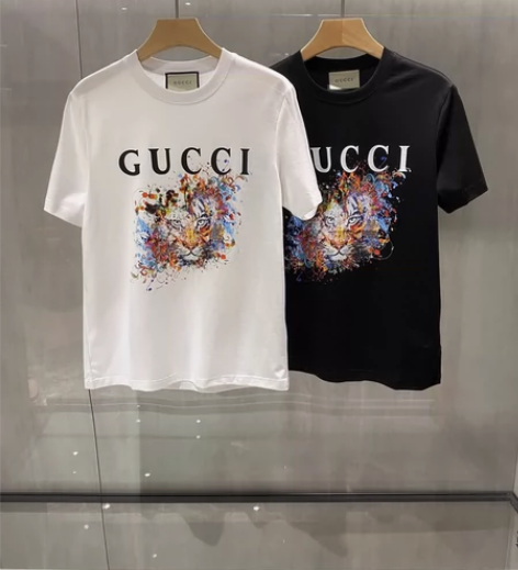 G家时装款纯棉圆领短袖T恤，经典明星级单品...