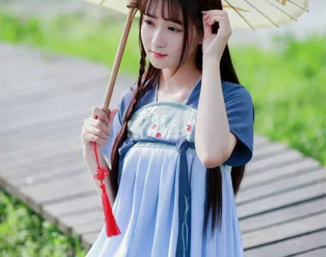 哔啾 清水溪原创设计 改良汉服女装齐胸连衣...