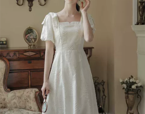 连衣裙夏季女装甜美森系初恋裙温柔风别致漂亮...