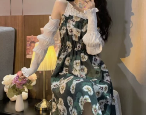 早春碎花连衣裙女小个子春季新款法式温柔风小...