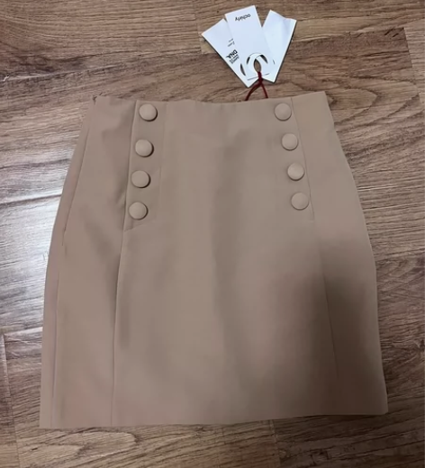 欧时力专柜正品工装裙，一步裙，卡其色，全新...