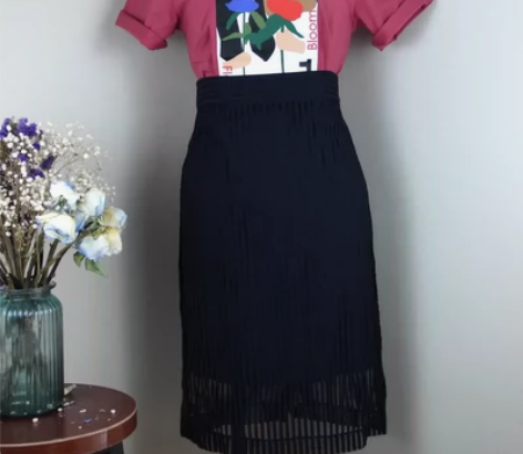 丽丽/Lily藏蓝色时尚OL通勤百搭，显瘦...