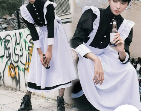 猫老师男穿女仆装女装大佬cosplay服装...