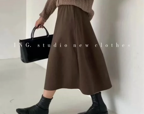 【慧子定制 】百搭半身裙，花苞裙。复古咖色...