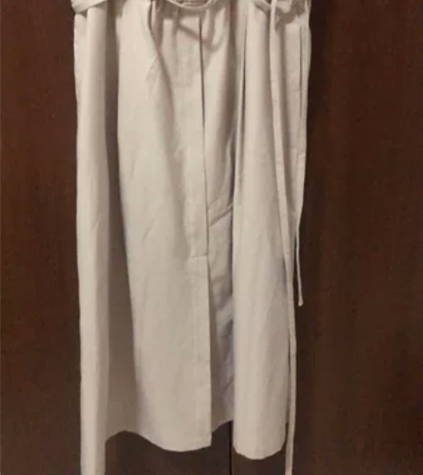 ?高腰纯色松紧半身裙花苞裙 ，杏色，尺码L...