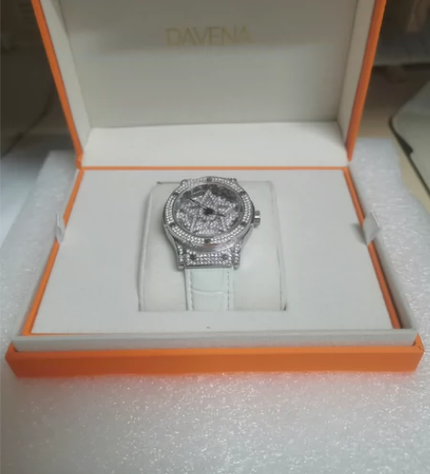 DAVENA蒂玮娜时来运转五芒星手表女款满...