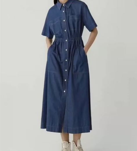 之禾天丝 牛仔女士新款夏短袖女士连衣裙！ ...