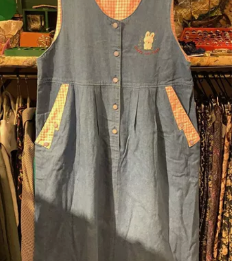 罗大宝直播间入古着牛仔连衣裙兔子500 小...