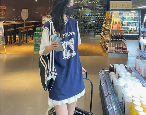 ?韩货高级感网红炸街酷帅休闲运动风篮球服两...