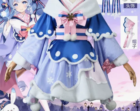 全新2023雪初音cos服miku初音未来...