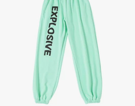 潮酷Hiphop帅气字母印花高腰显腿长束脚...