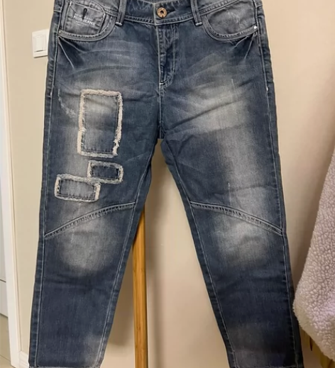 five plus5?浅色夏季七分牛仔裤 ...