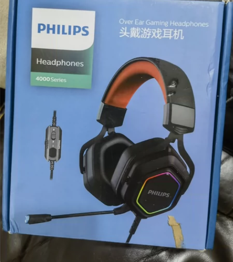 全新 飞利浦头戴式游戏耳机TAG4105电...