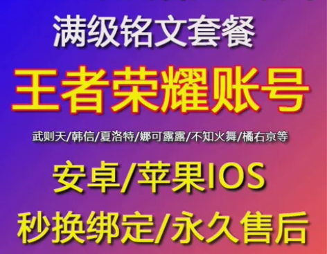王者荣耀金币号铭文号水晶号 韩信夏洛特艾琳...