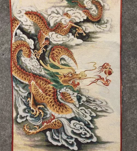 (转让，急用钱) 赔钱出龙山水画织锦绣刺绣...