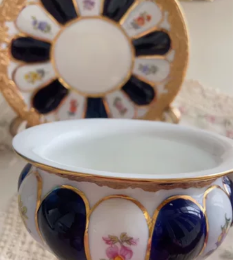 梅森MEISSEN同款重鎏金彩绘杯碟大号 ...